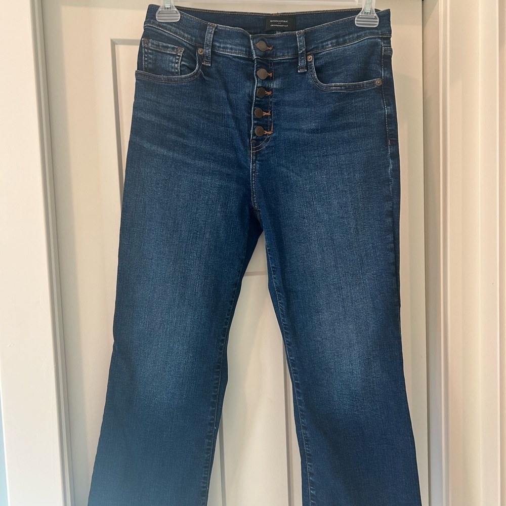 Banana Republic Crop Bootcut Denim with Button Fly